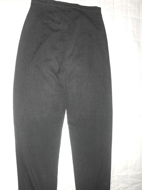 Čierne dámske elastické nohavice, veľkosť l, l