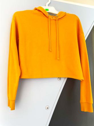 Top crop mikina over size, h&m,m