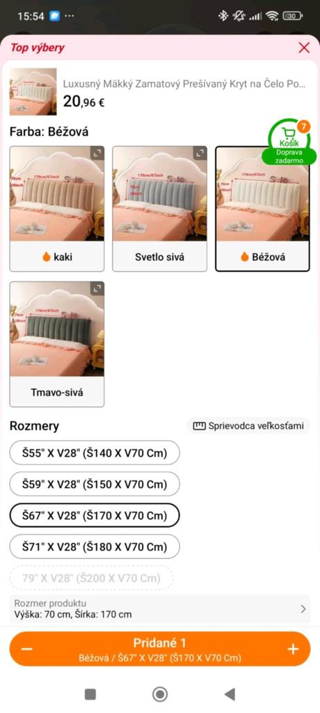 Poťah na posteľ, šírka (cm): 170,dĺžka (cm): 70