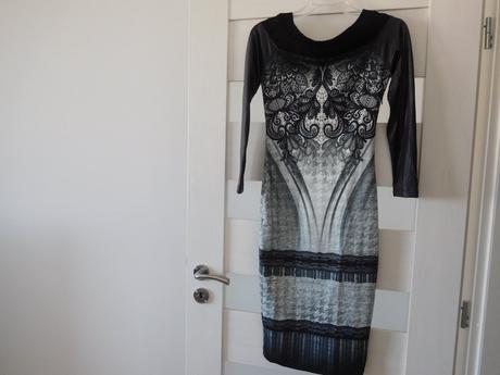 Šaty čierno šedé-s/m,, m