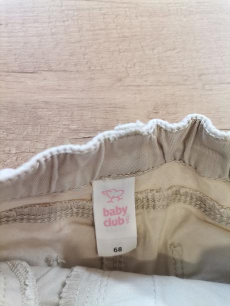 Dievčenské krémové rifle 68, baby club,68