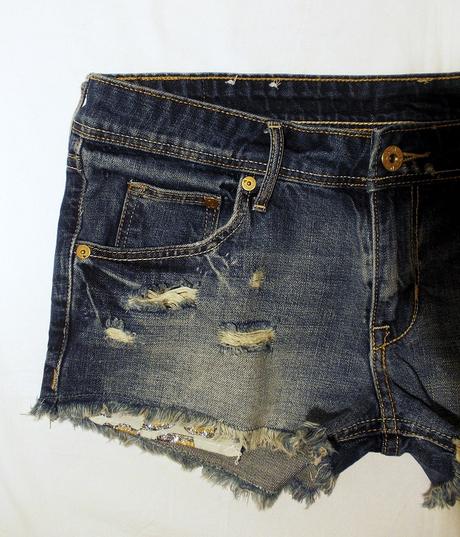 Trhané jeansové kraťase h&m, h&m,40