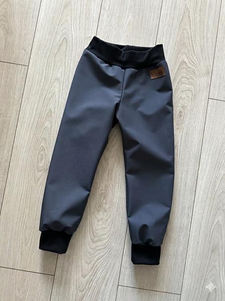 Jarne softshellove nohavice bez zateplenia, 92 - 140