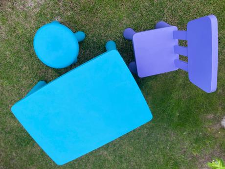 Ikea mammut set - stolička, stôl, taburetka, 