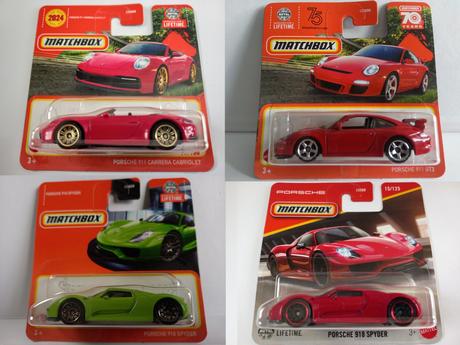Matchbox - porsche 911 gt3, porsche 918 spyder,