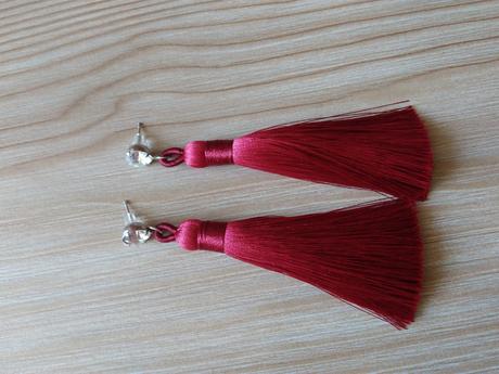 Nausnicky bordovo - cervene, 