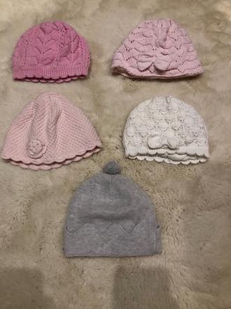 Čiapky hačkované /0- 6m, 68