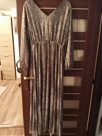 Dámske trblietavé spolocenske šaty, xxl