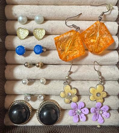 Náušnice 10 párov,