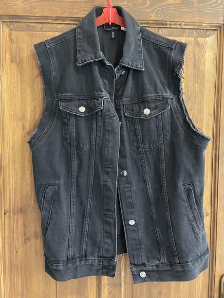 Čierna riflová vesta h&m 38, h&m,38