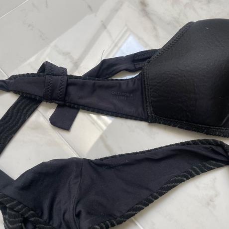 Dvojdielne plavky v čiernej farbe so štruktúrou, calzedonia,s