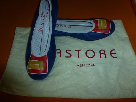 Astore ručne maľované balerínky - 3x obuté, 37