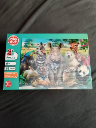 3d puzzle so zvieratkami,