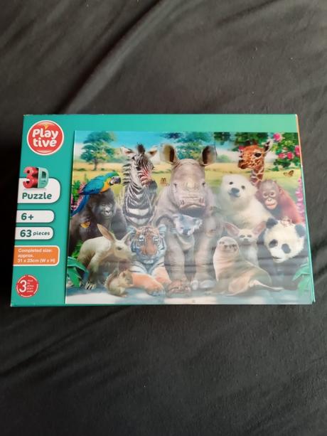 3d puzzle so zvieratkami,