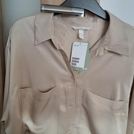 Elegantné košeľové šaty m/l, h&m,m