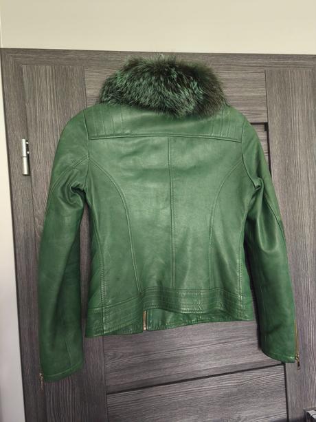 Kozena bunda s pravou kozusinkou max leather, s