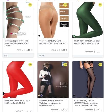 Pančuchy zo zrušeného eshopu rôzne modely, 134 - xxxl