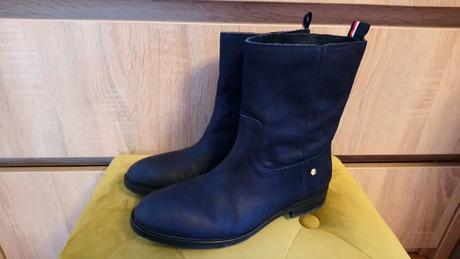 Hilfiger kožené čižmy v. 38, tommy hilfiger,38