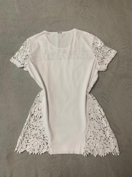 Bavlnené tričko s čipkou zn. liu jo originál, liu jo,l / m