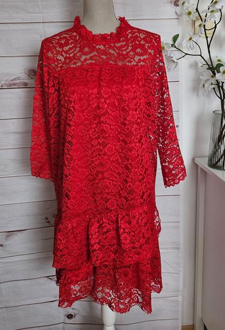 Pekné červené šaty sinsay, sinsay,l
