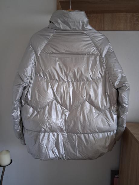 Strieborná oversize bunda, just play