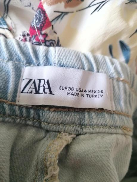 Džínsové šortky, zara,36