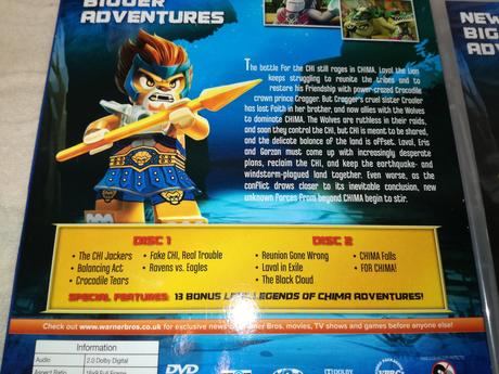 2 dvd lego legends of chima, 