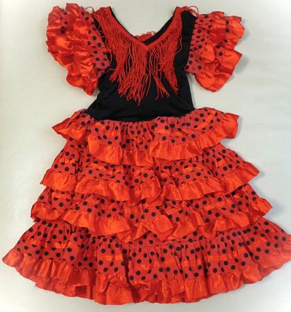 104/110 kostym-spanielska tanecnica,4-5 r.,