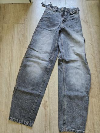 Sivé široké rifle bershka, bershka,32