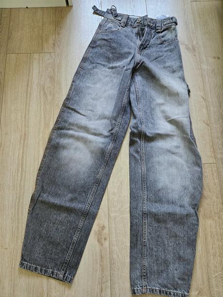 Sivé široké rifle bershka, bershka,32