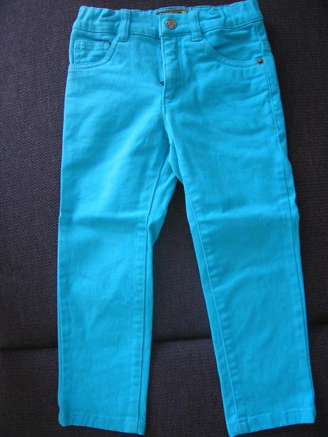 Krásne tyrkysové nohavice, tom tailor,104