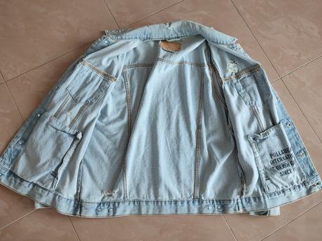 Pánska riflova bunda pull&bear, pull&bear,l