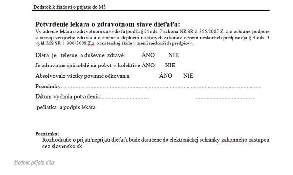 Môže sa škôlka pýtať na údaje ohľadom zamestnávateľa a očkovania?