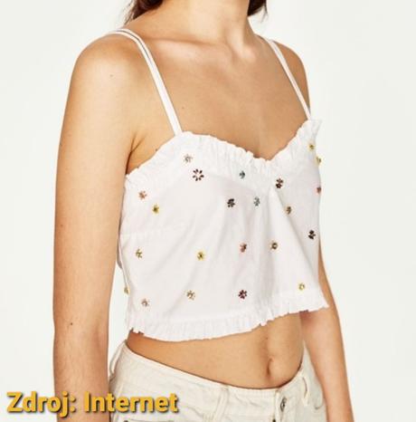 Zara crop top č.s, zara,s