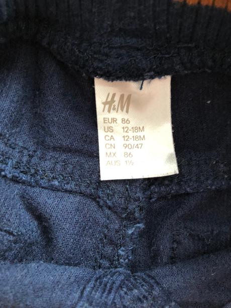 Mencestrove nohavičky, h&m,86