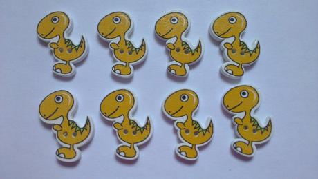 Drevený gombík dinosaurus, 