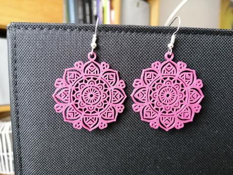 Náušnice mandala staroružová,