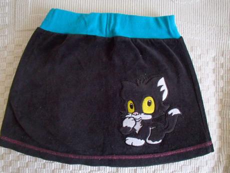 Zamatová sukňa s aplikáciou na zadku v.104/110, lindex,104