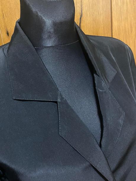 Lesklé čierne sako, xl