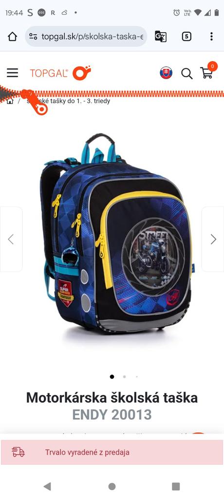 Školská taška topgal, 