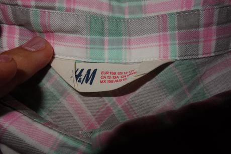 Károvaná blúzka 12-13 rokov, h&m,164