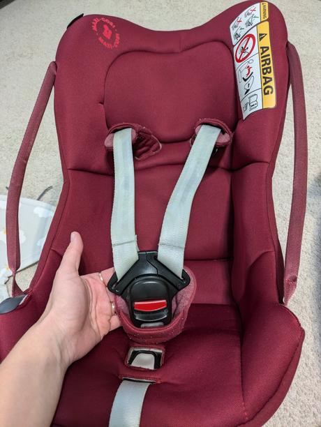Autosedačka maxi cosi coral red "vajce" + isofix, maxi cosi