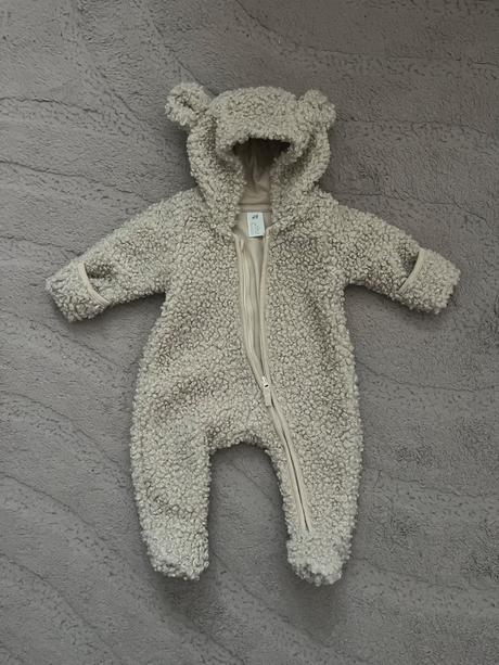 Chlpatý overal s kapucňou 50, h&m,50