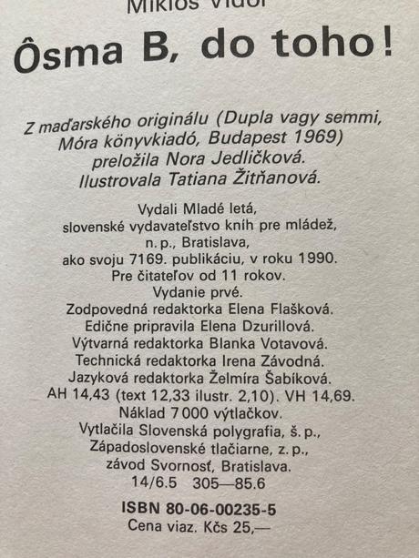 Ôsma b, do toho-prvé vydanie 1990, 