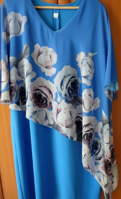 Dámske modré šaty pre moletky, v. 2xl/3xl, 50/52, xxxl
