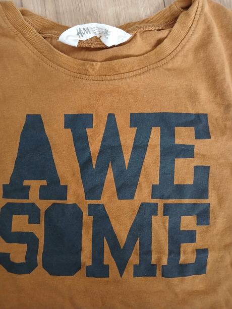 Hnedé tričko super stav, h&m,110