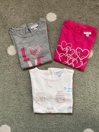 3x tričko s dlhým rukávom, fagottino,86