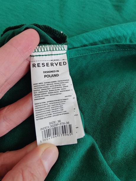 Smaragdovozelené minišaty reserved, reserved,36