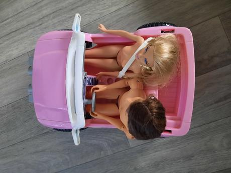 Barbie jeep ružové auto, 