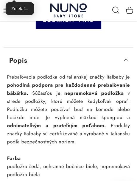 Prebaľovacia podložka na komodu, 